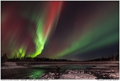 Northern Lights - Northern Lights above the E45 in Norbotten